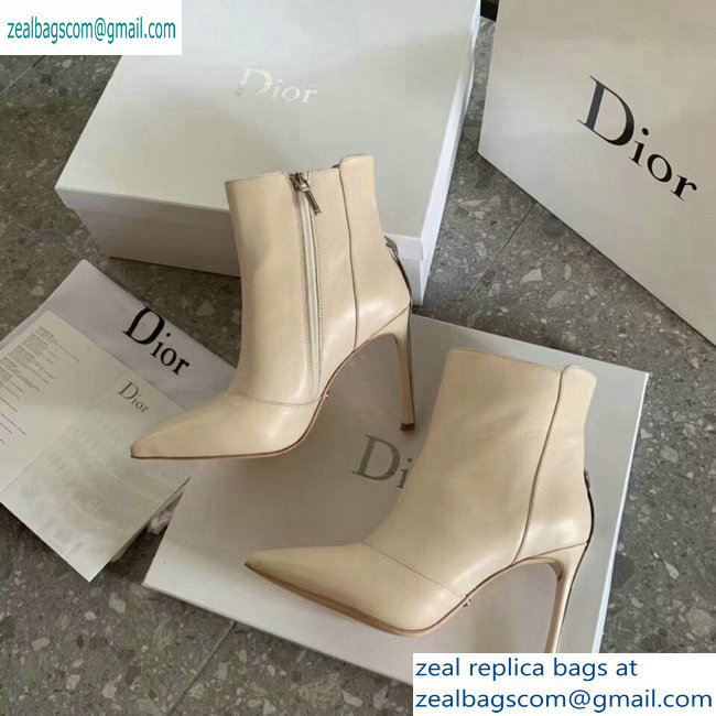 Dior Heel 10cm Star Ankle Boots Creamy 2019