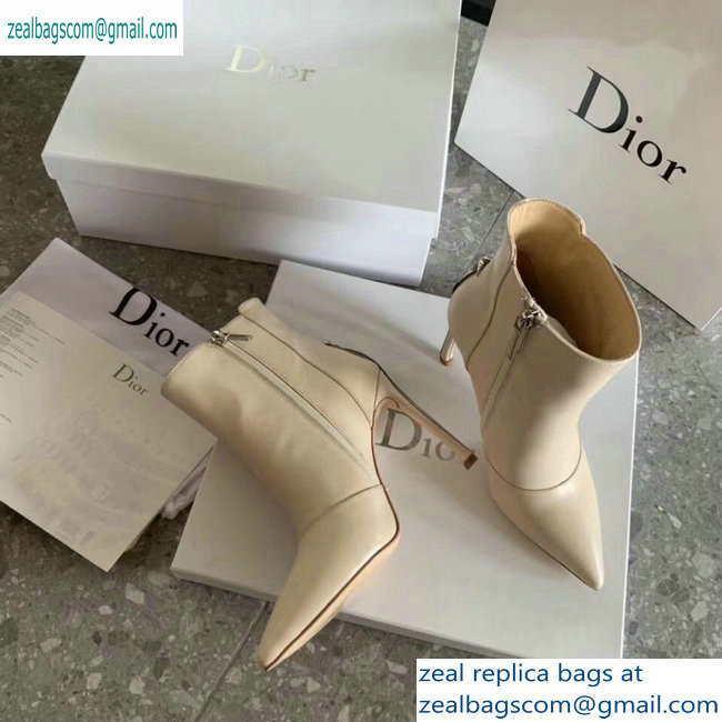 Dior Heel 10cm Star Ankle Boots Creamy 2019