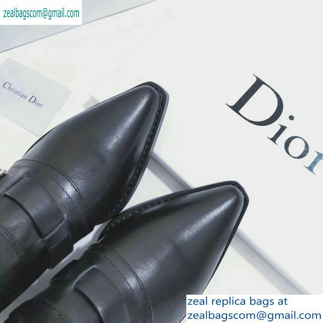 Dior Heel 4.5cm Belt Calfskin Ankle Boots Black 2019