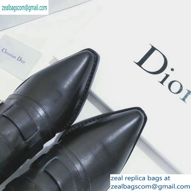 Dior Heel 4.5cm Belt Calfskin Ankle Boots Black 2019 - Click Image to Close