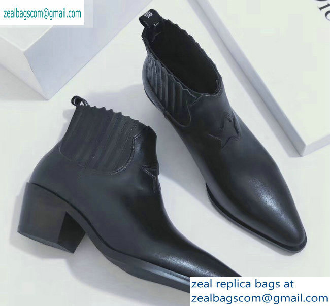 Dior Heel 4.5cm L.A. Degrade Ankle Boots Black Star Cut-out 2019