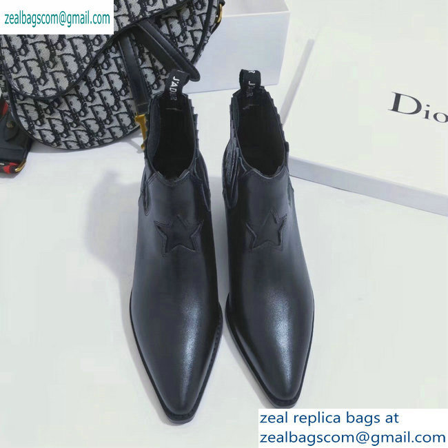 Dior Heel 4.5cm L.A. Degrade Ankle Boots Black Star Cut-out 2019
