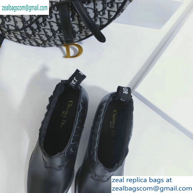 Dior Heel 4.5cm L.A. Degrade Ankle Boots Black Star Cut-out 2019