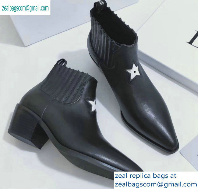 Dior Heel 4.5cm L.A. Degrade Ankle Boots White Star Cut-out 2019