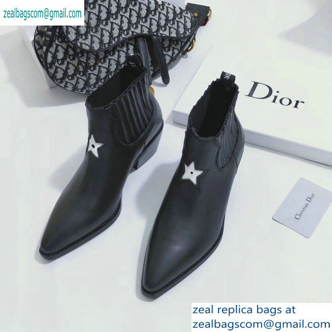 Dior Heel 4.5cm L.A. Degrade Ankle Boots White Star Cut-out 2019