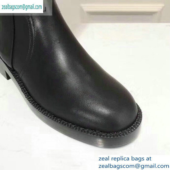 Dior Heel 4cm Button Calfskin Boots Black 2019 - Click Image to Close