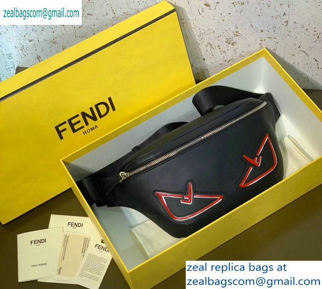 Fendi Bag Bugs Belt Bag Black/Red Diabolic Eyes 2019 - Click Image to Close