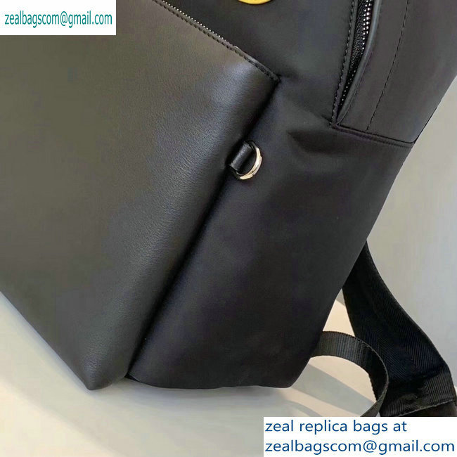Fendi Bag Bugs Large Backpack Bag Black/Yellow Eyes with Front Pocket 2019