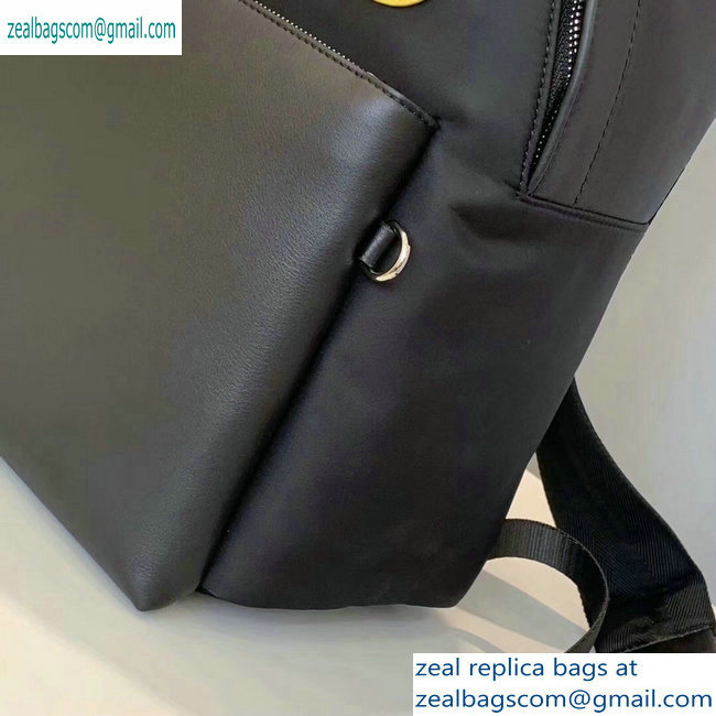 Fendi Bag Bugs Large Backpack Bag Black/Yellow Eyes with Front Pocket 2019 - Click Image to Close