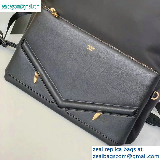 Fendi Bag Bugs Large Backpack Bag Black with Front Pocket 2019