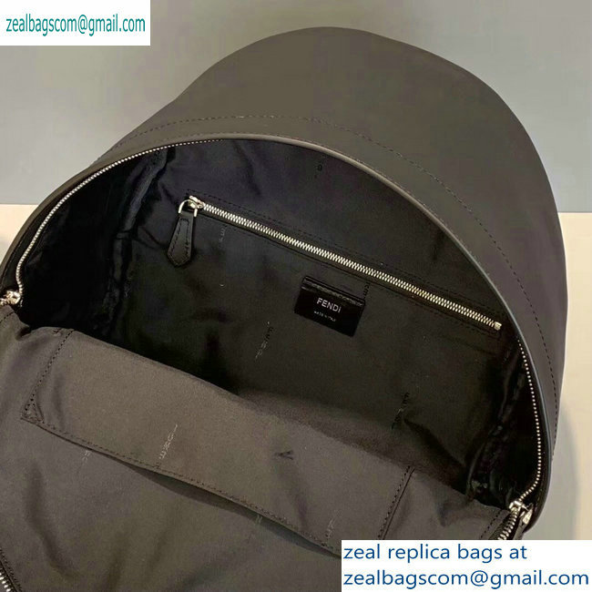 Fendi Bag Bugs Large Backpack Bag with Front Pocket Black/Red Diabolic Eyes 2019