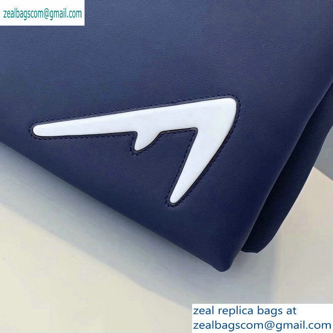 Fendi Bag Bugs Large Backpack Bag with Front Pocket Blue/White Diabolic Eyes 2019