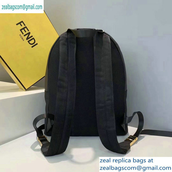 Fendi Bag Bugs Nylon Large Backpack Bag Black/Gold Eyes 2019 - Click Image to Close