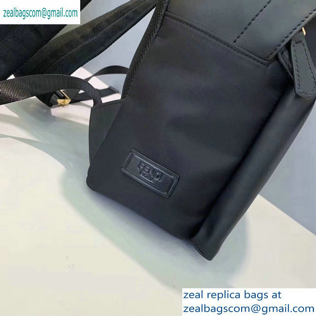 Fendi Bag Bugs Nylon Large Backpack Bag Black/Gold Eyes 2019 - Click Image to Close