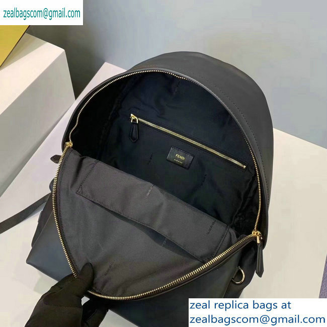 Fendi Bag Bugs Nylon Large Backpack Bag Black/Gold Eyes 2019