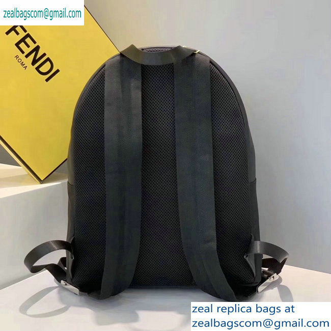 Fendi Bag Bugs Nylon Large Backpack Bag Black/White Eyes 2019