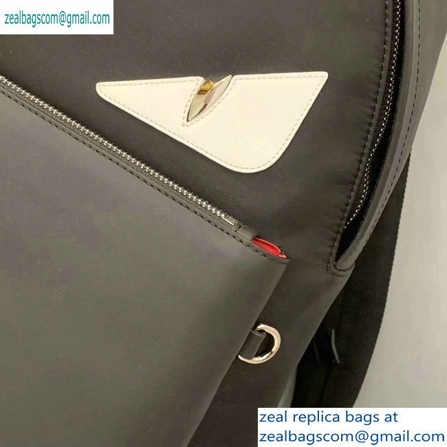 Fendi Bag Bugs Nylon Large Backpack Bag Black/White Eyes 2019 - Click Image to Close