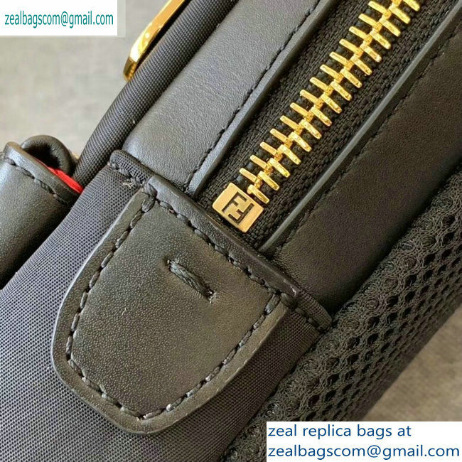 Fendi Bag Bugs Nylon One-shoulder Backpack Belt Bag Black/Gold Eyes 2019 - Click Image to Close