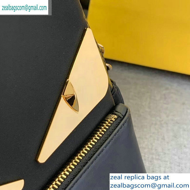 Fendi Bag Bugs Nylon One-shoulder Backpack Belt Bag Black/Gold Eyes 2019 - Click Image to Close