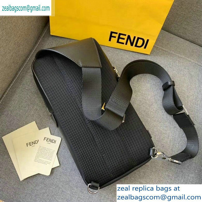 Fendi Bag Bugs Nylon One-shoulder Backpack Belt Bag Black/White Eyes 2019