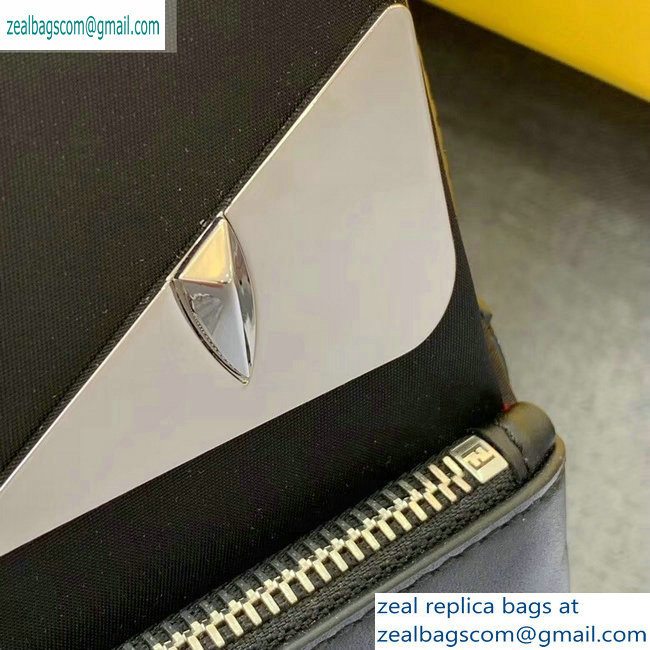 Fendi Bag Bugs Nylon One-shoulder Backpack Belt Bag Black/White Eyes 2019 - Click Image to Close