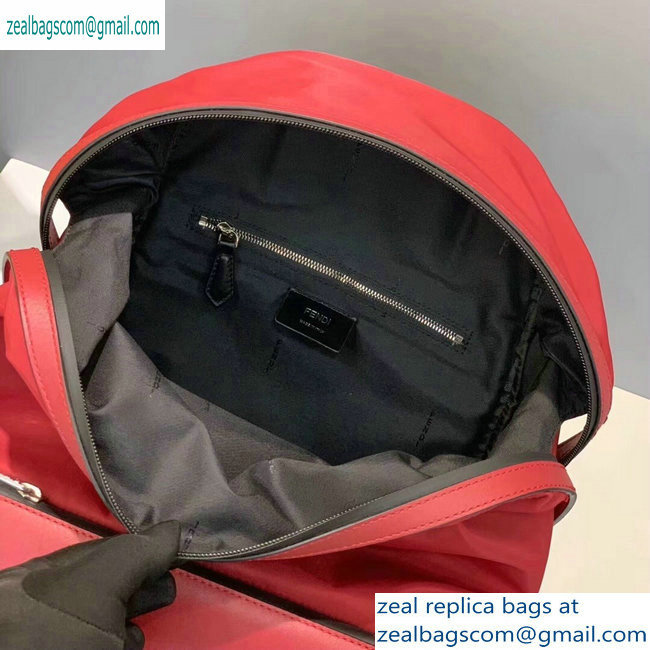 Fendi Bag Bugs Nylon and Leather Backpack Bag Red 2019