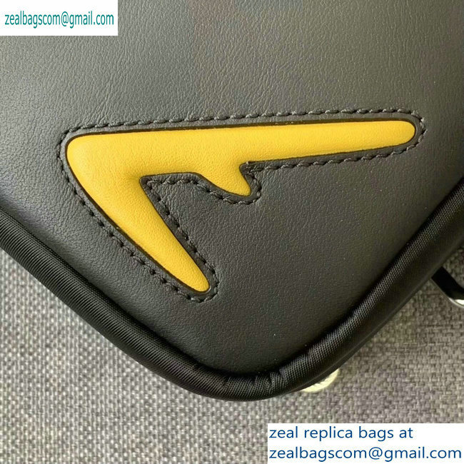 Fendi Bag Bugs One-shoulder Backpack Belt Bag Black/Yellow Diabolic Eyes 2019