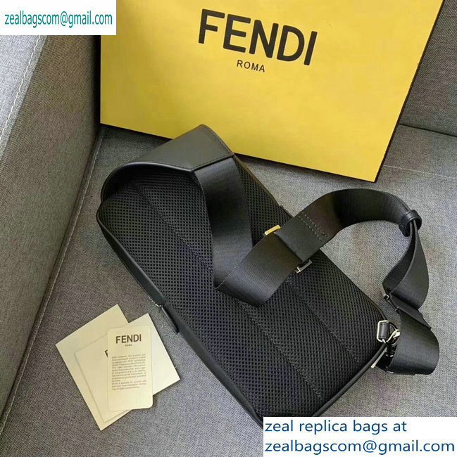 Fendi Bag Bugs One-shoulder Backpack Belt Bag Black/Yellow Diabolic Eyes 2019 - Click Image to Close