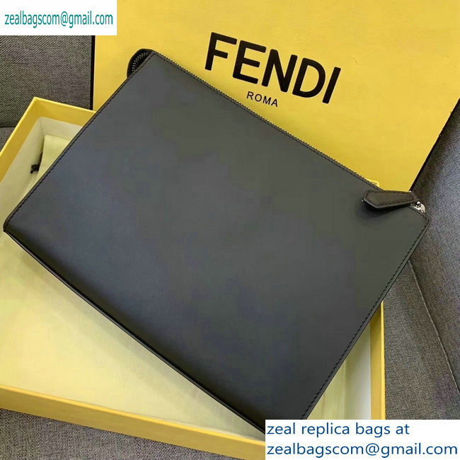 Fendi Bag Bugs Pouch Clutch Bag Black/Red Diabolic Eyes 2019 - Click Image to Close