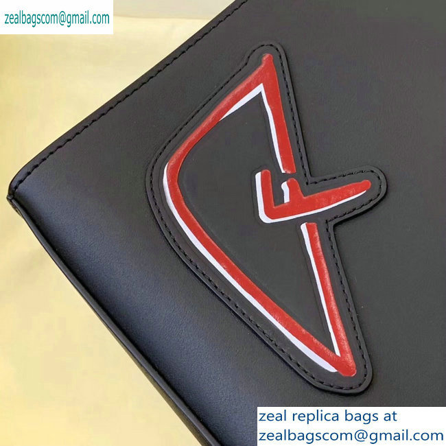 Fendi Bag Bugs Pouch Clutch Bag Black/Red Diabolic Eyes 2019 - Click Image to Close