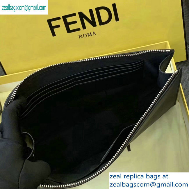 Fendi Bag Bugs Pouch Clutch Bag Black/Red Diabolic Eyes 2019 - Click Image to Close