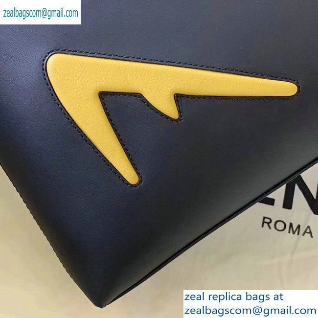 Fendi Bag Bugs Slim Messenger Bag Black/Yellow Diabolic Eyes 2019 - Click Image to Close