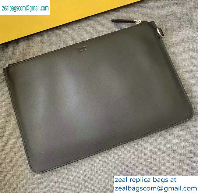 Fendi Bag Bugs Slim Pouch Clutch Bag Black/Red Diabolic Eyes 2019 - Click Image to Close