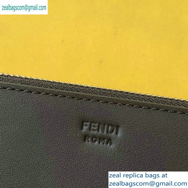 Fendi Bag Bugs Slim Pouch Clutch Bag Black/Yellow Diabolic Eyes 2019