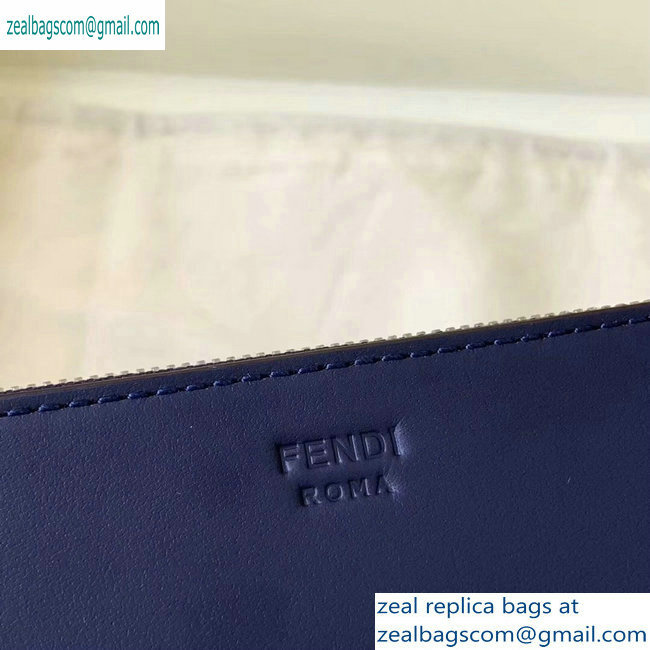 Fendi Bag Bugs Slim Pouch Clutch Bag Blue/White Diabolic Eyes 2019 - Click Image to Close