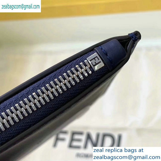 Fendi Bag Bugs Slim Pouch Clutch Bag Blue/White Diabolic Eyes 2019 - Click Image to Close
