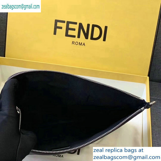 Fendi Bag Bugs Slim Pouch Clutch Bag Blue/White Diabolic Eyes 2019