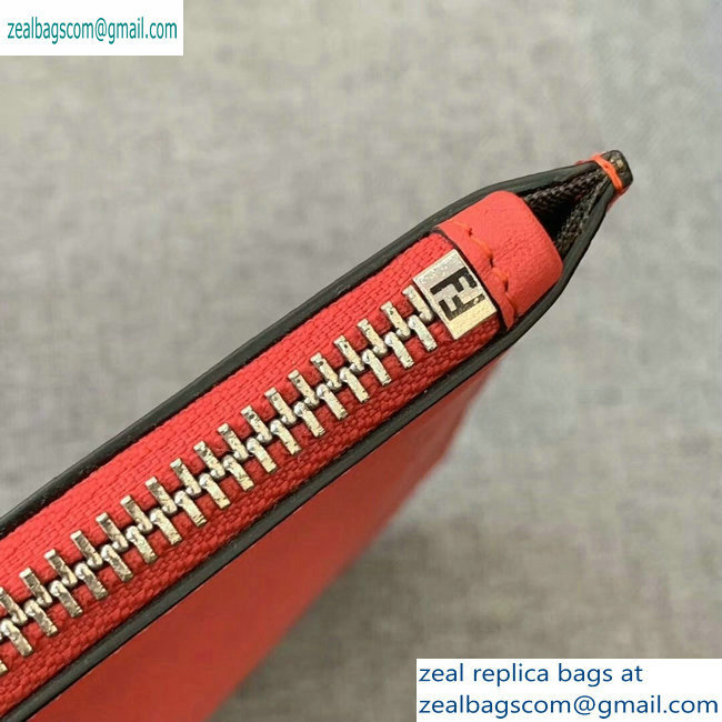 Fendi Bag Bugs Slim Pouch Clutch Bag Red - Click Image to Close