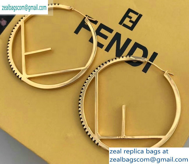 Fendi F Is Fendi Hoop Earrings Gold/Black