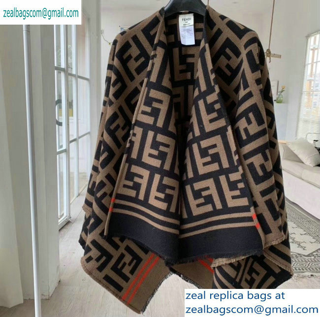 Fendi FF Large Enveloping Poncho 2019