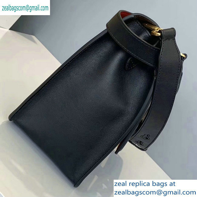 Fendi Leather Kan U Large Bag Black 2019 - Click Image to Close