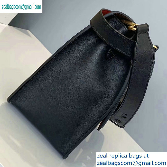 Fendi Leather Kan U Large Bag Black 2019