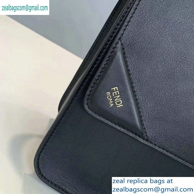 Fendi Leather Kan U Large Bag Black 2019 - Click Image to Close