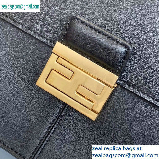 Fendi Leather Kan U Large Bag Black 2019 - Click Image to Close