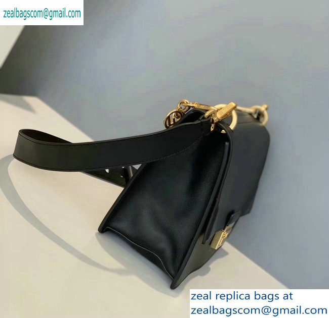 Fendi Leather Kan U Medium Bag Black 2019 - Click Image to Close