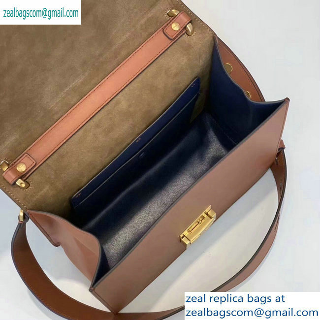 Fendi Leather Kan U Medium Bag Brown 2019