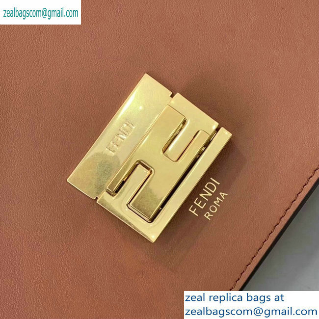 Fendi Leather Kan U Medium Bag Brown 2019 - Click Image to Close