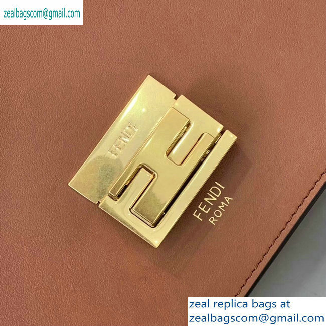 Fendi Leather Kan U Medium Bag Brown 2019