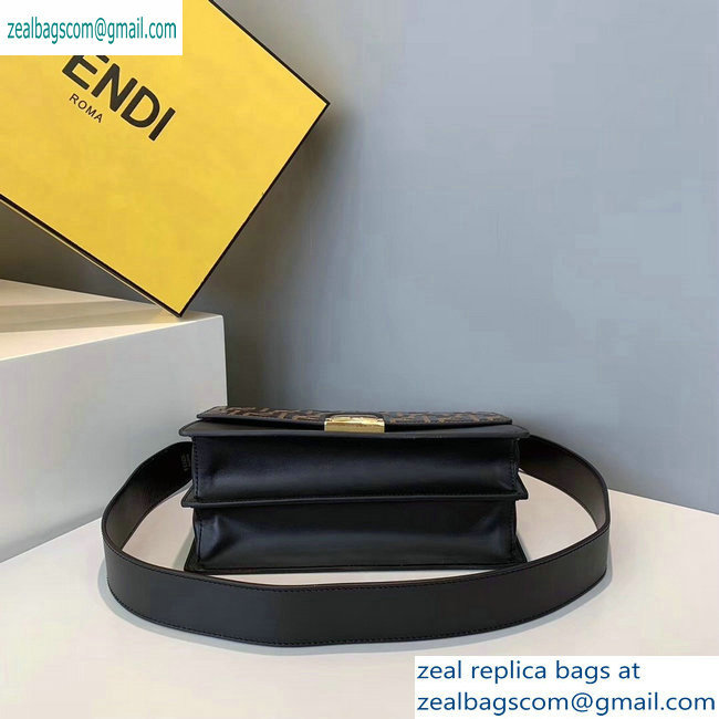 Fendi Leather Kan U Medium Bag Embossed FF Pattern 2019