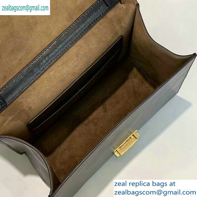 Fendi Leather Kan U Medium Bag Glossy Black 2019 - Click Image to Close